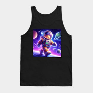 Roblox in a space suit on the moon Tank Top